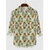 Plaid Series Vintage Abstract Medieval Pattern Printing Men's Long Sleeve Shirt