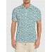 Full-Print Retro Vine Floral Pattern Printing Men‘s Short Sleeve Polo